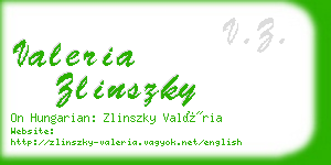 valeria zlinszky business card